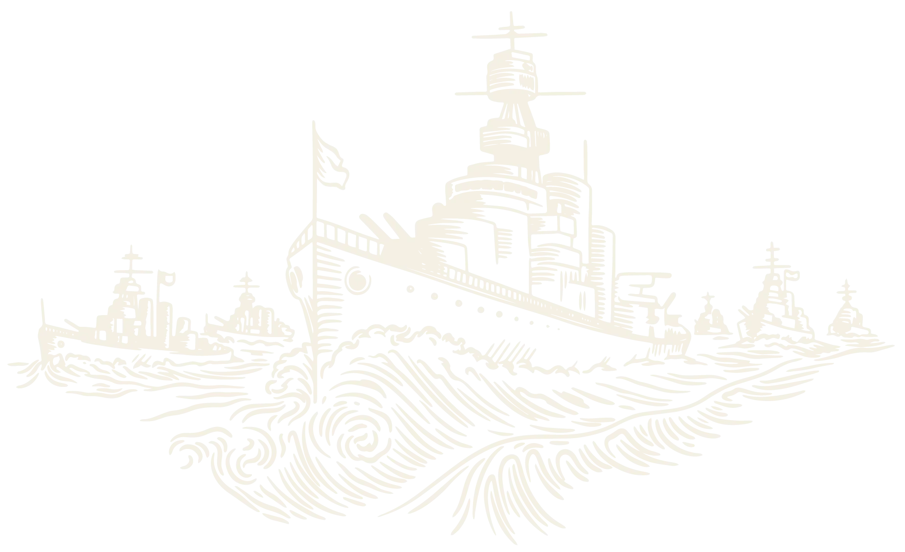 Animated naval boats illustration