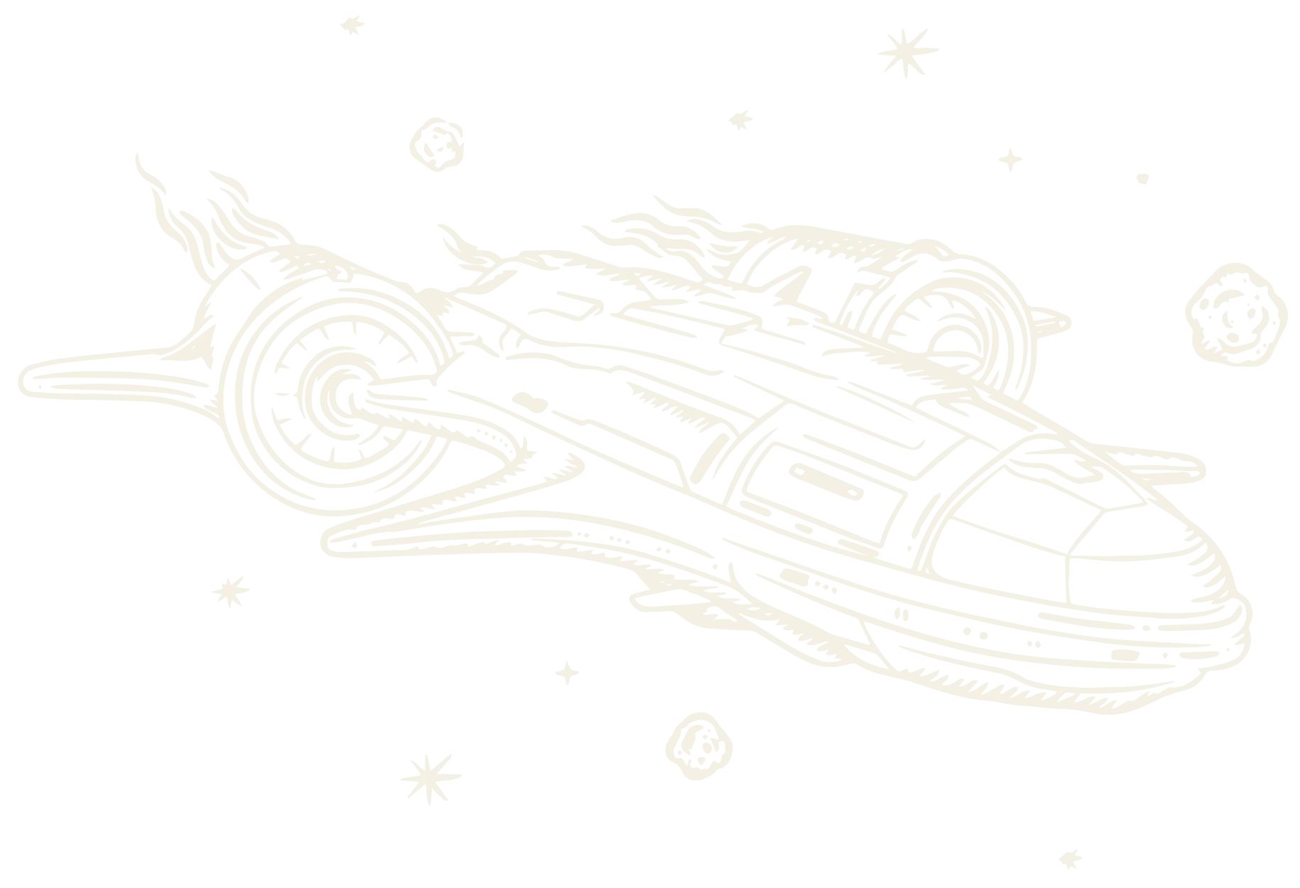 Animated spaceship illustration